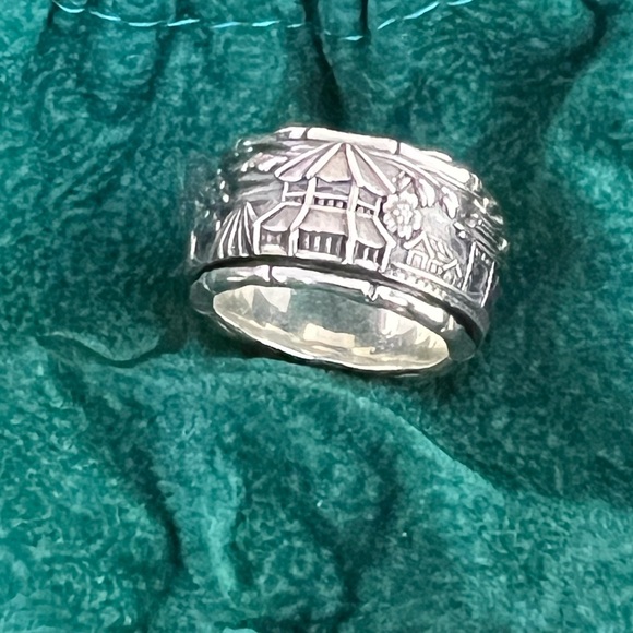 *Sold* NWOT Unique JAI John Hardy Sterling Silver Japanese Scenery Spinner Ring - Picture 6 of 8
